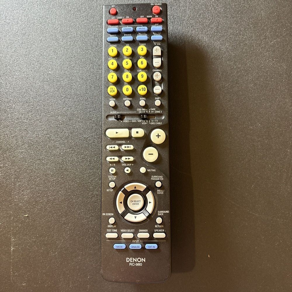 ORIGINAL DENON RC-980  REMOTE CONTROL  FOR AVR-2105 AVR-885 AVR-885S